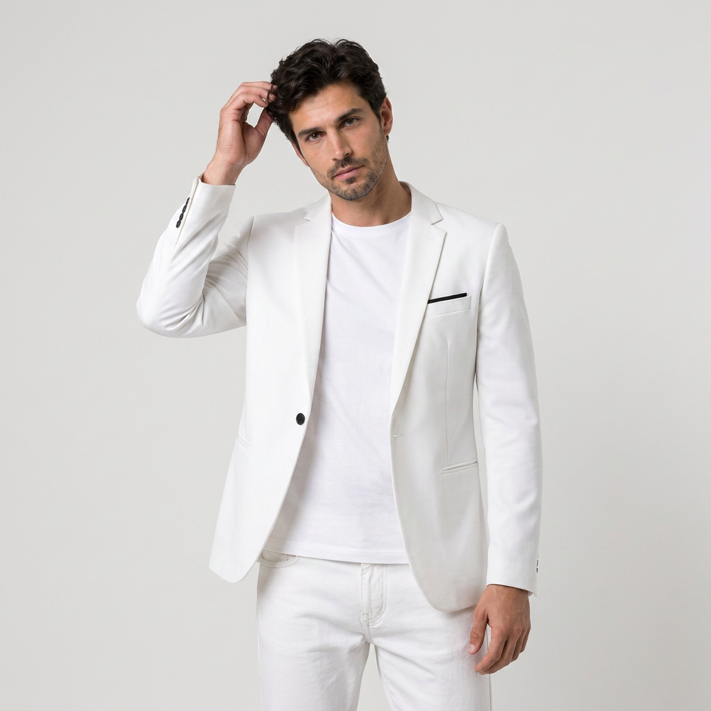 Grey blazer back
