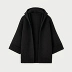 Women's Hooded Open Oversized Cardigan – 3/4 Sleeves