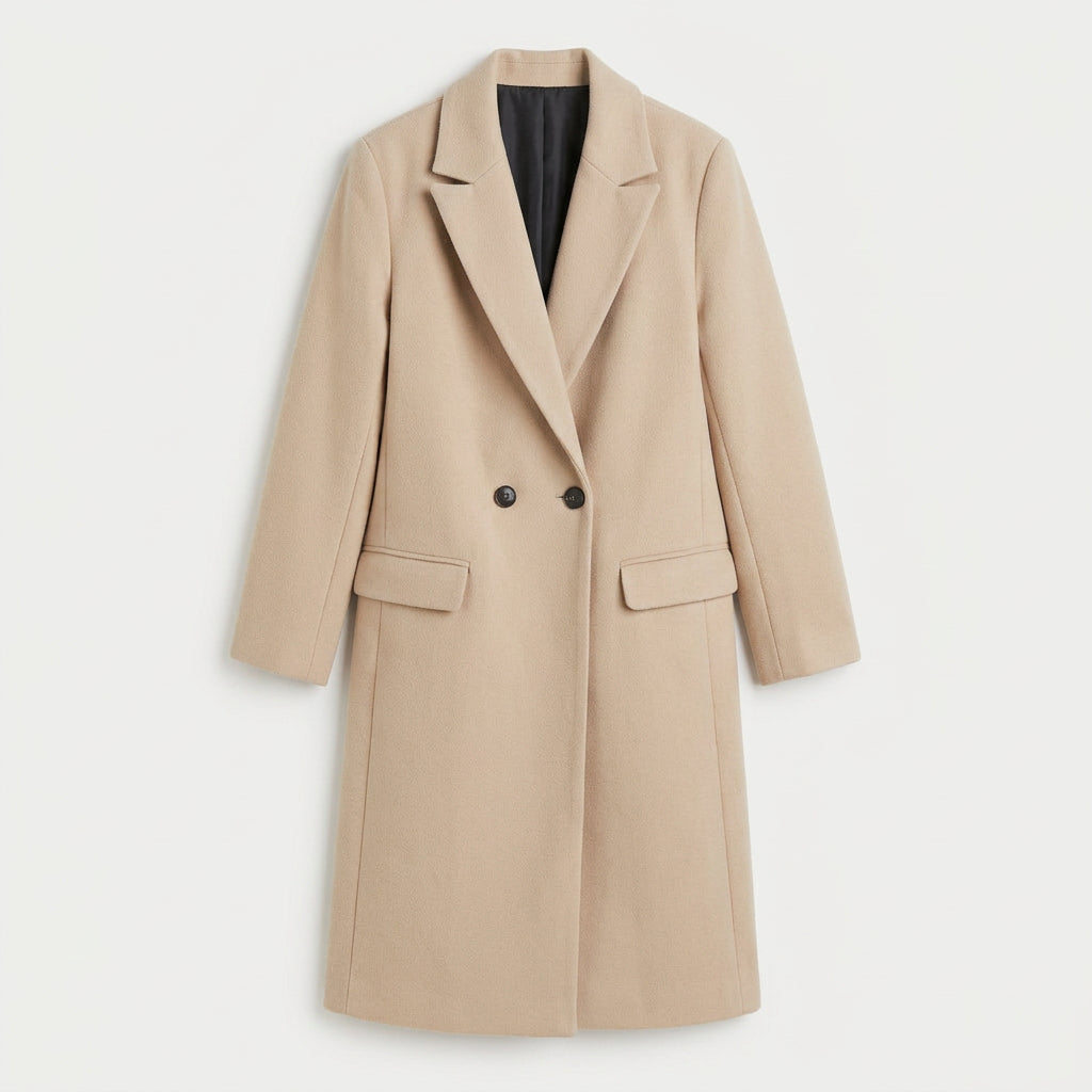 Women's Double-Breasted Midi Coat – Relaxed