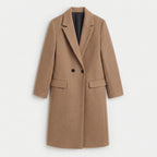 Women's Double-Breasted Midi Coat – Relaxed