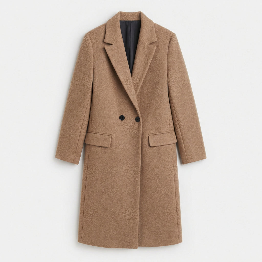Women's Double-Breasted Midi Coat – Relaxed
