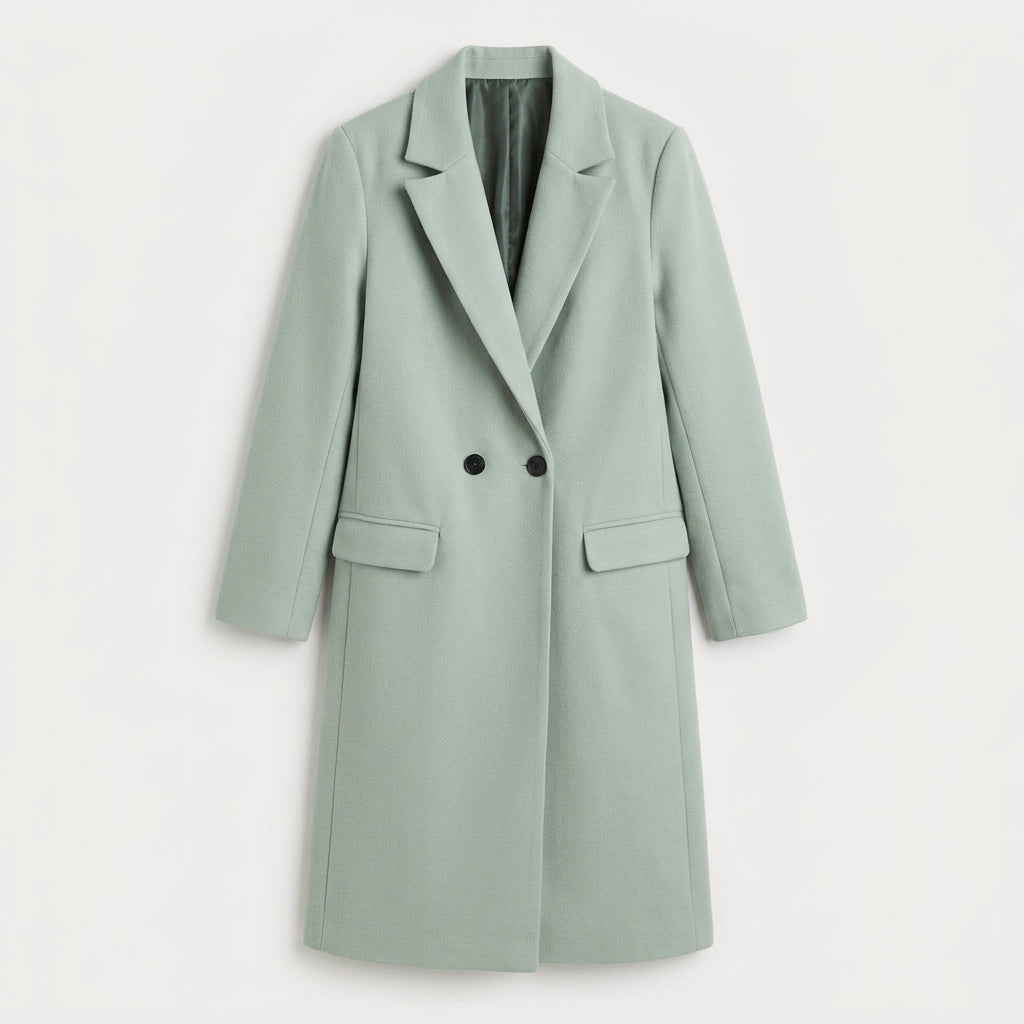 Women's Double-Breasted Midi Coat – Relaxed