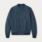 Men's Washed Bomber Jacket – Ribbed Trim