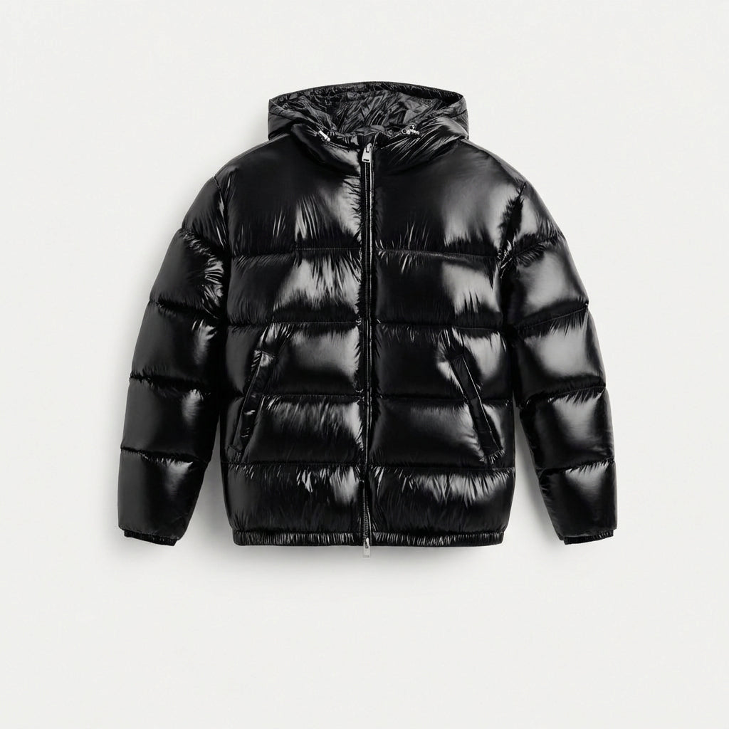 Men's Fitted Hooded Puffer Jacket