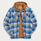 Men's Plaid Hooded Shirt Jacket – Quilted Lining