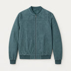 Men's Washed Bomber Jacket – Ribbed Trim