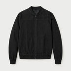 Men's Washed Bomber Jacket – Ribbed Trim
