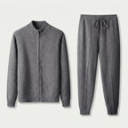 Men's Cashmere Zip Cardigan & Jogger Set – Relaxed Fit