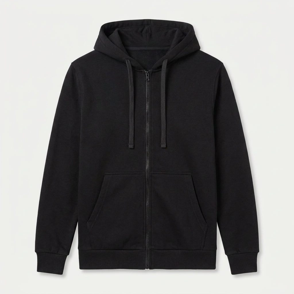 Men's Heathered Knit Zip Hoodie – Kangaroo Pocket