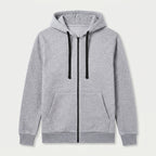 Men's Heathered Knit Zip Hoodie – Kangaroo Pocket
