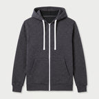 Men's Heathered Knit Zip Hoodie – Kangaroo Pocket
