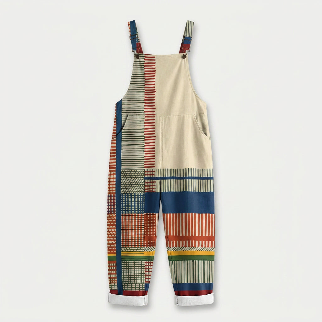 Women's Quilted Overalls – Relaxed, Cropped Length