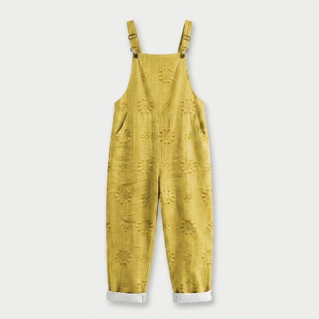 Women's Quilted Overalls – Relaxed, Cropped Length