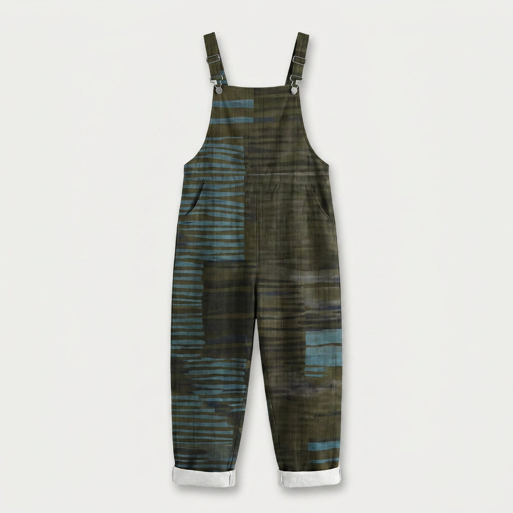 Women's Quilted Overalls – Relaxed, Cropped Length