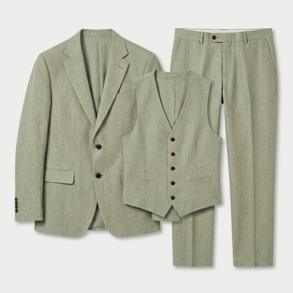 Men's Three-Piece Tailored Suit – Double Breasted