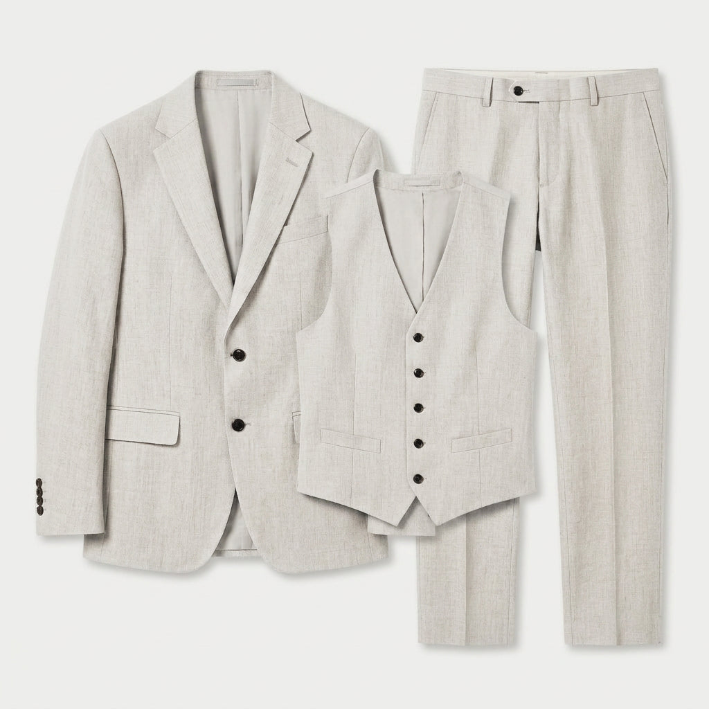 Men's Three-Piece Tailored Suit – Double Breasted