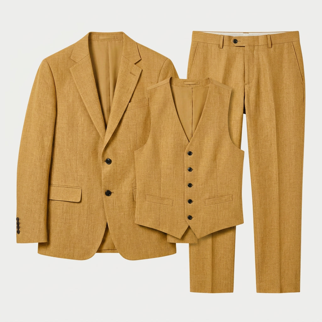 Men's Three-Piece Tailored Suit – Double Breasted