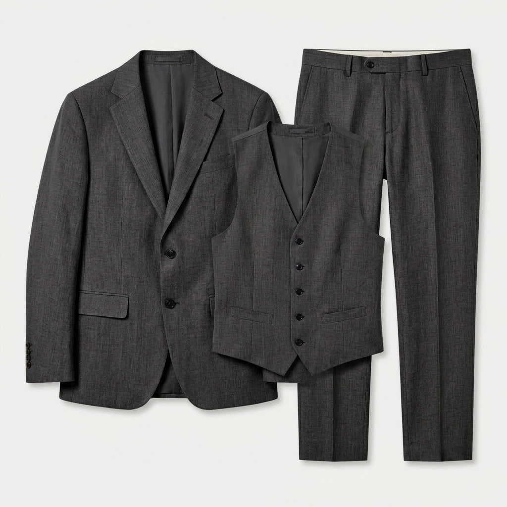Men's Three-Piece Tailored Suit – Double Breasted