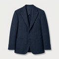 Men's Herringbone Two-Button Blazer – Textured Wool Blend