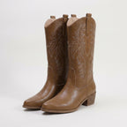 Women's Western Boots – Embroidered, Mid-Calf