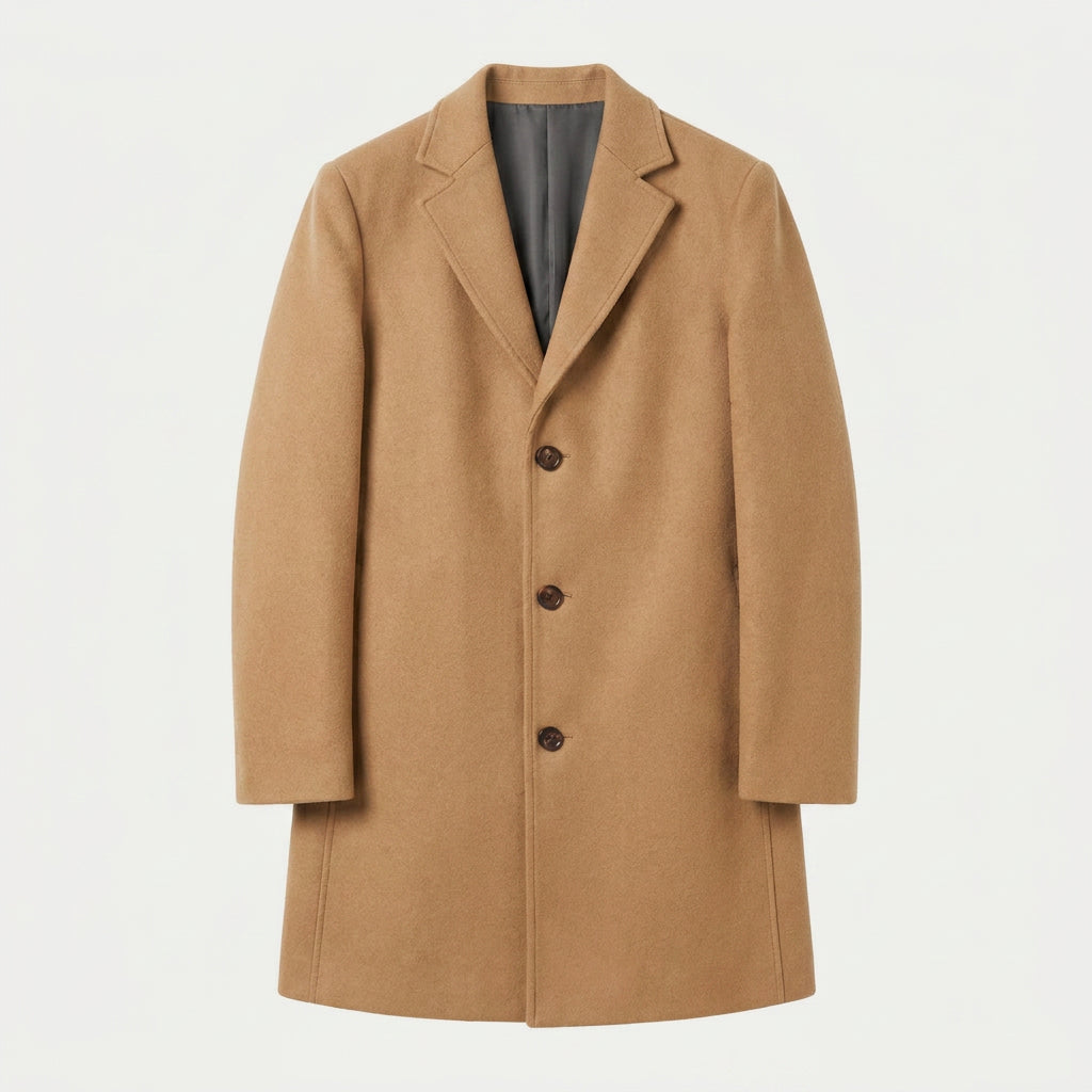 Men's Overcoat – Single-Breasted, Notch Lapel