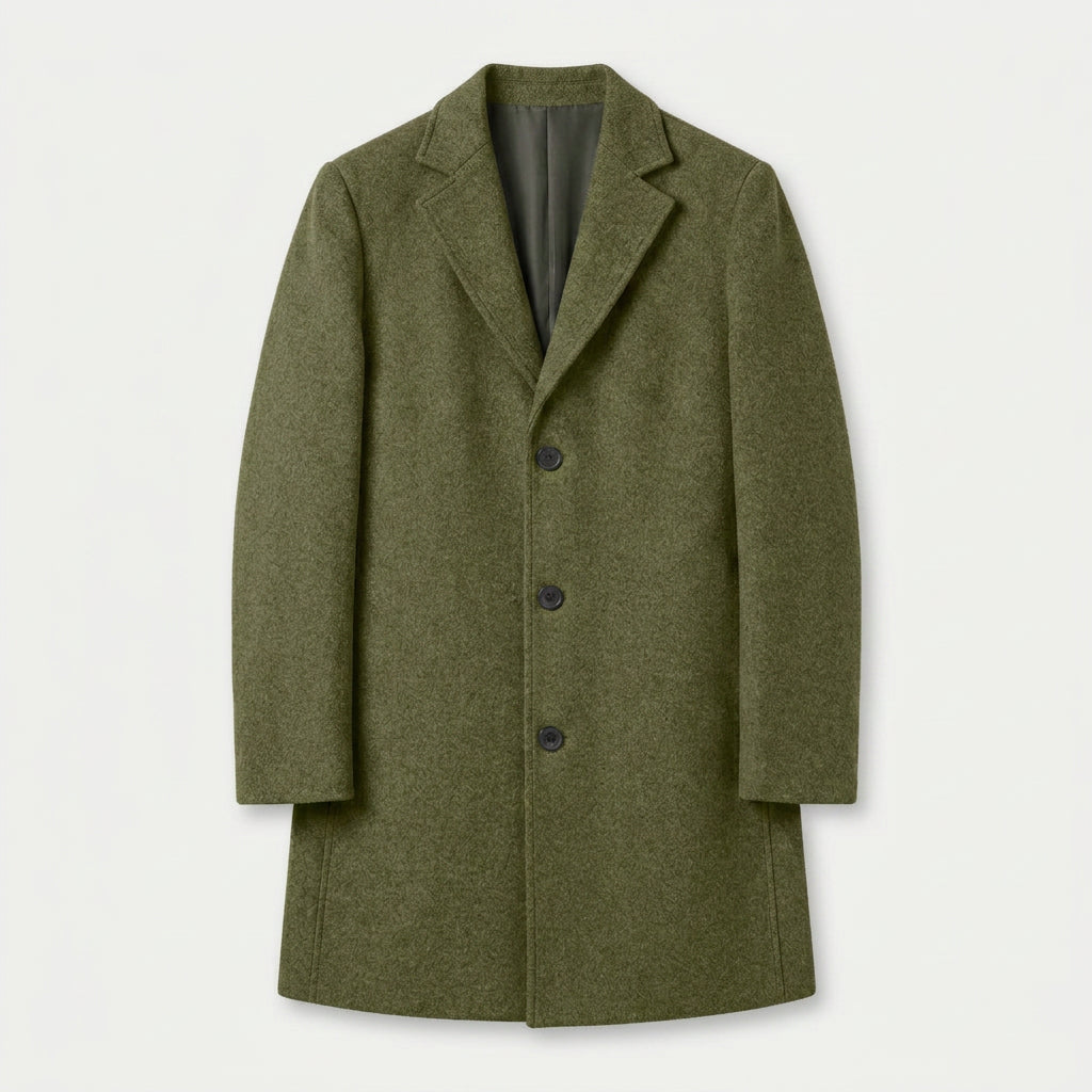 Men's Overcoat – Single-Breasted, Notch Lapel