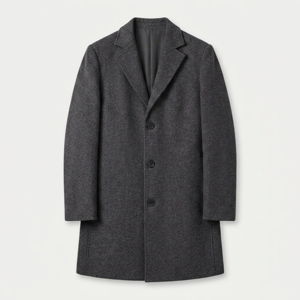 Men's Overcoat – Single-Breasted, Notch Lapel