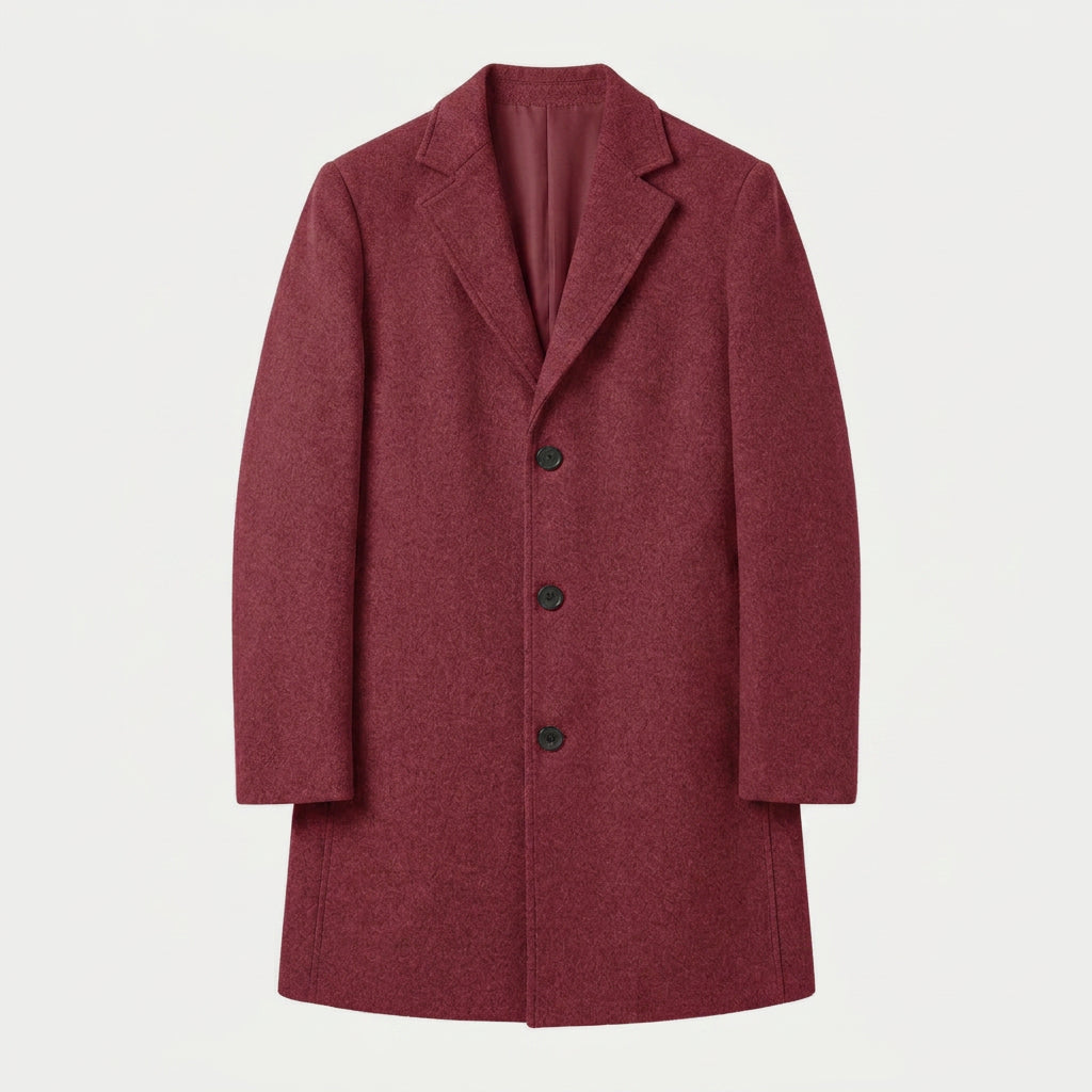 Men's Overcoat – Single-Breasted, Notch Lapel