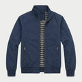 Men's Lightweight Zip-Up Bomber Jacket – Stand Collar
