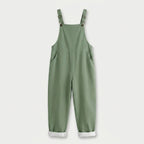 Women's Quilted Overalls – Relaxed, Cropped Length