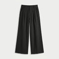 Women's Linen-Blend Wide-Leg Pants – Pleated, High Rise