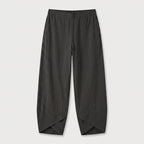 Women's Cropped Barrel Pants – Elastic Waist, Tulip Hem