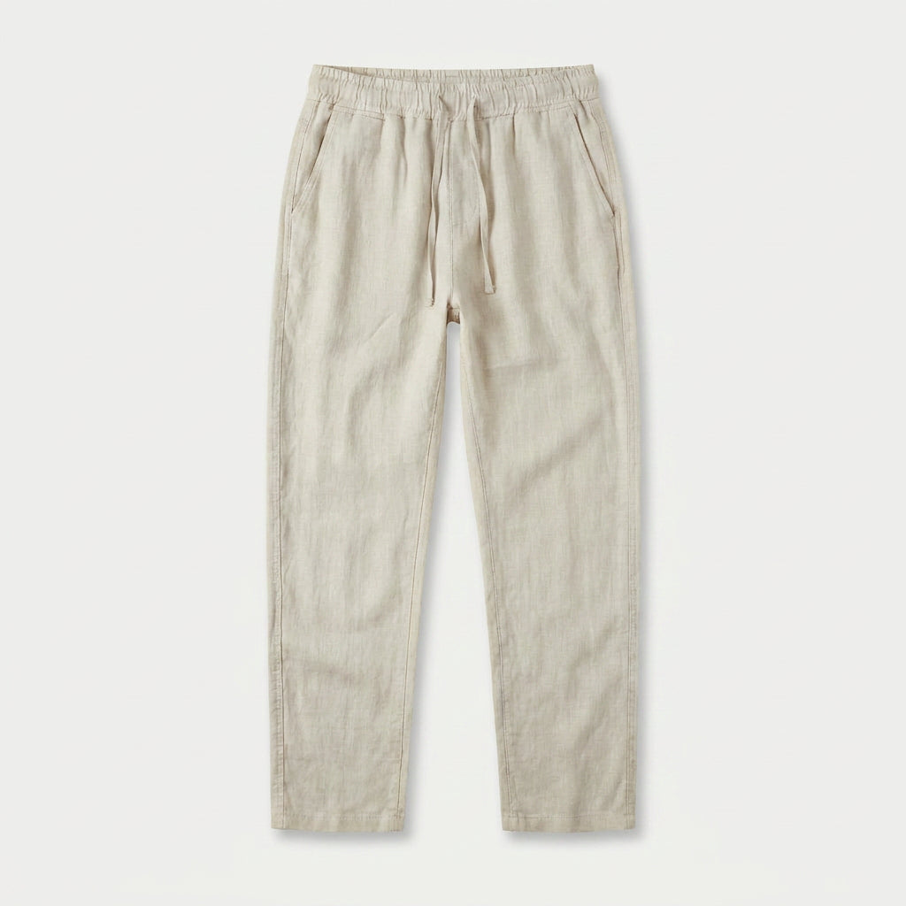 Men's Lightweight Linen Drawstring Pants – Elastic Waist