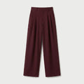 Women's Pleated Wide-Leg Trousers – High Waist