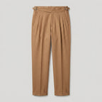 Men's Pleated Gurkha High Waist Trousers – Side Buckles