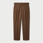 Men's Pleated Gurkha High Waist Trousers – Side Buckles