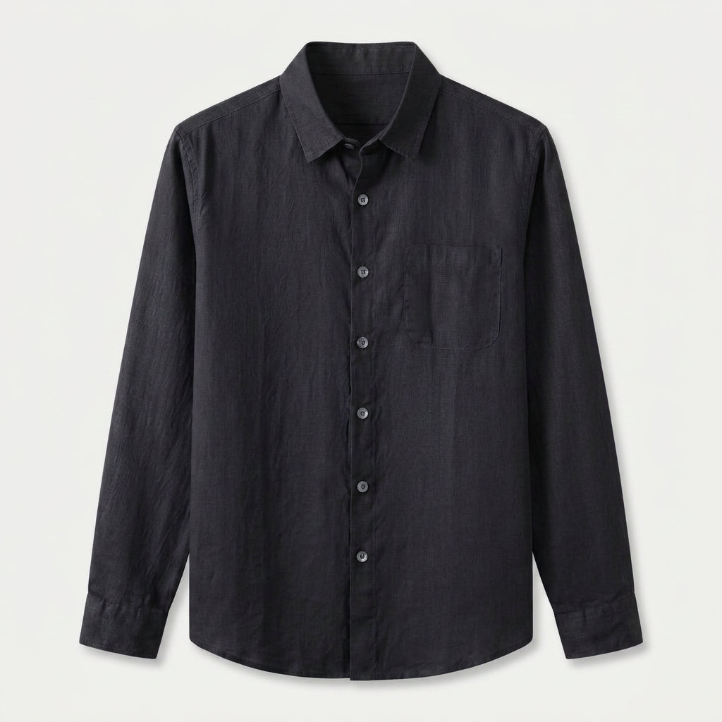 Men's Long Sleeve Linen Shirt – Breathable