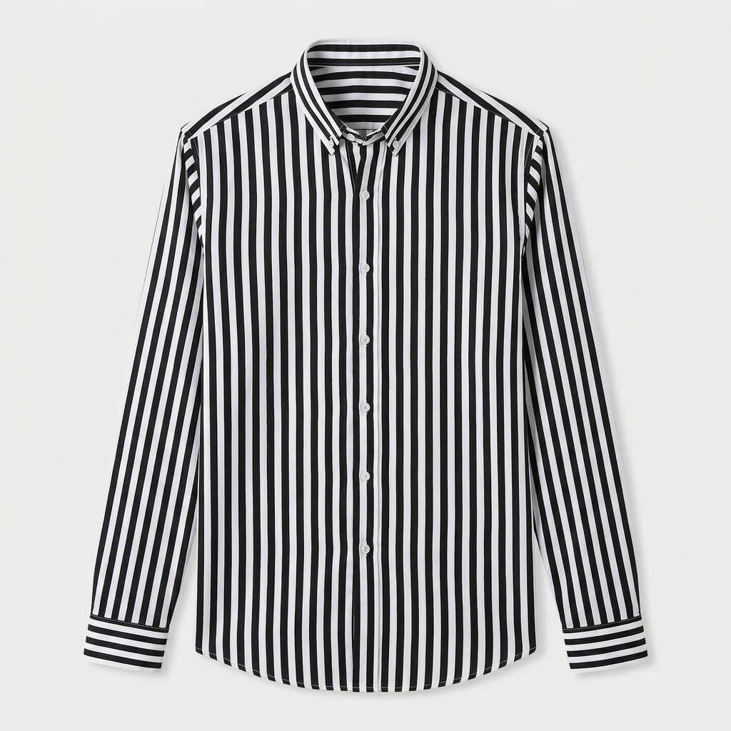 Men's Button-Down Striped Shirt – Slim Fit