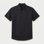 Men's Short-Sleeve Linen Button-Up Shirt – Lightweight