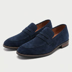 Men's Suede-Finish Penny Loafers – Slip-On