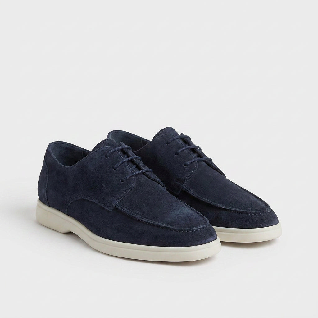 Men's Suede Casual Derby Shoes – Lightweight Sole