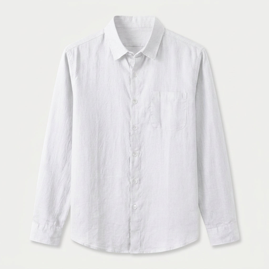 Men's Long Sleeve Linen Shirt – Breathable