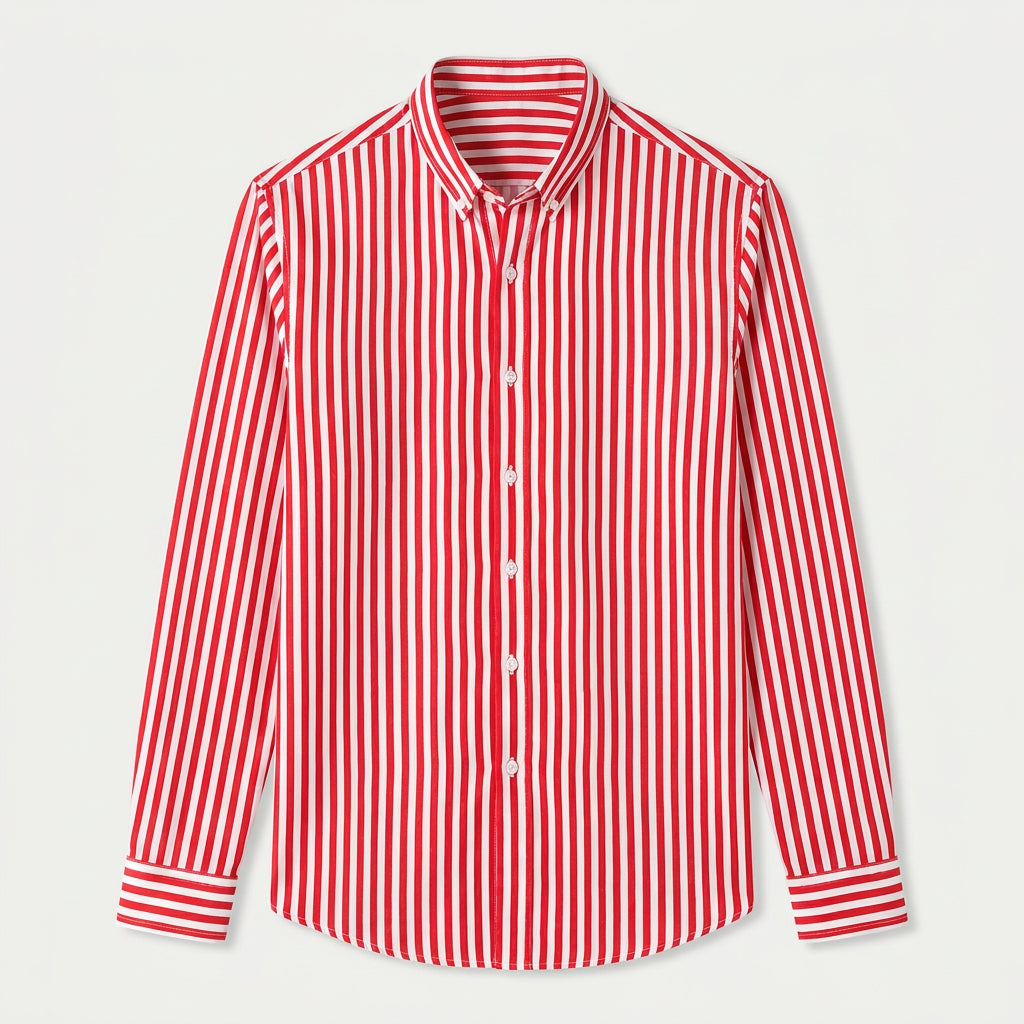 Men's Button-Down Striped Shirt – Slim Fit