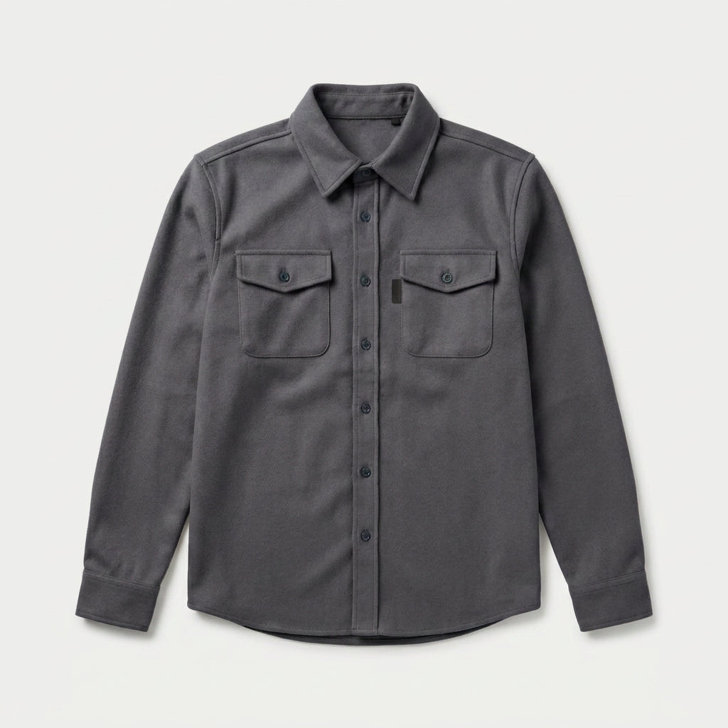Men's Overshirt – Brushed Flannel, Chest Pockets