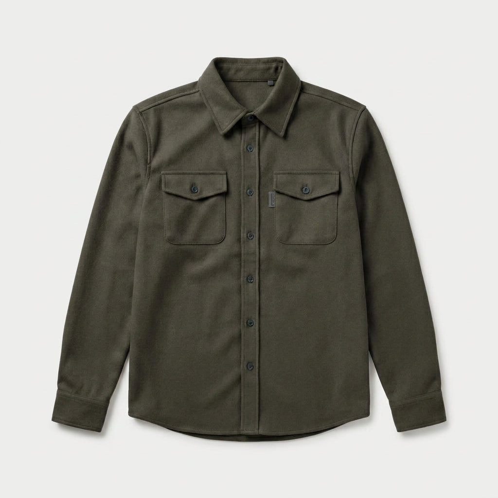 Men's Overshirt – Brushed Flannel, Chest Pockets