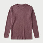 Men's Ribbed Long Sleeve Crew Neck Sweatshirt – Slim Fit