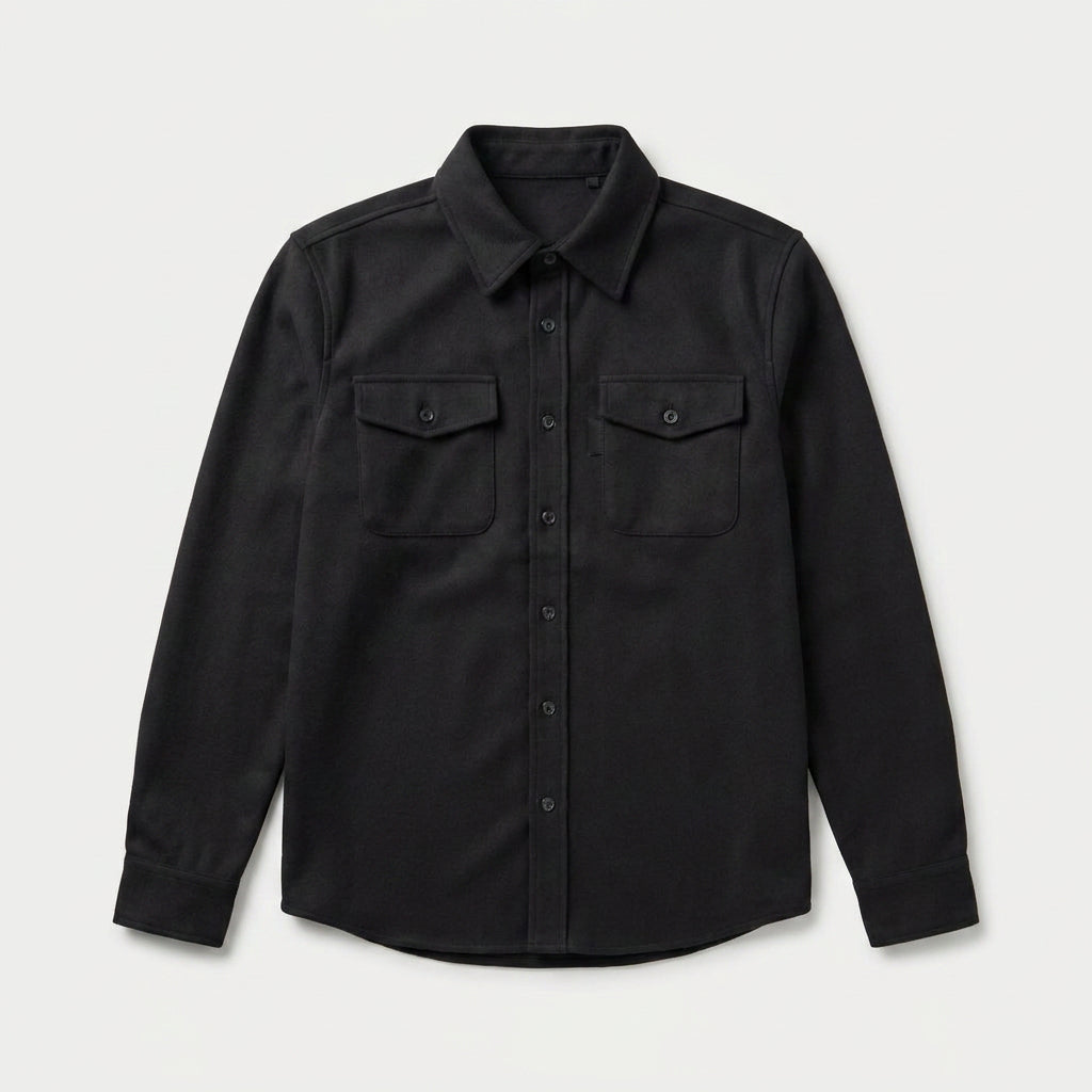 Men's Overshirt – Brushed Flannel, Chest Pockets