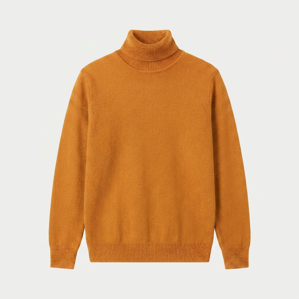 Men's Fine Knit Turtleneck Sweater – Regular Fit