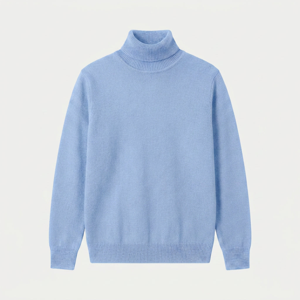 Men's Fine Knit Turtleneck Sweater – Regular Fit