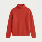 Women's Ribbed Chunky Knit Turtleneck Sweater – Relaxed Fit